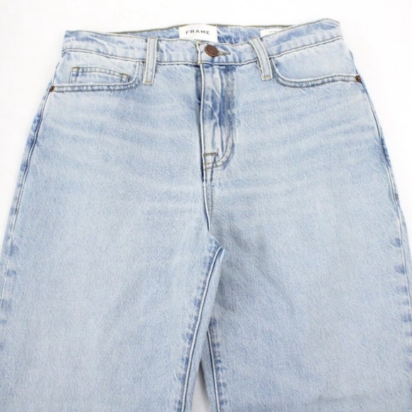 NWT Frame Le Jane Crop Straight Leg Bite Hem Jeans in Fizz Indigo Size 25 - Picture 3 of 9